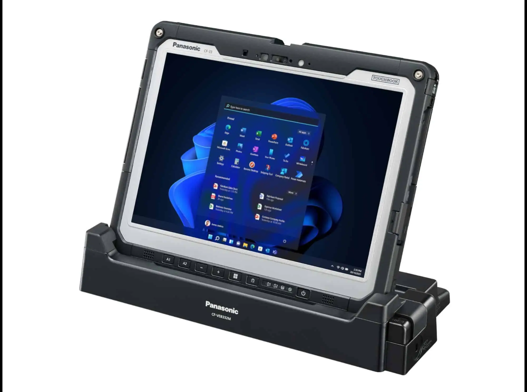Panasonic toughbook 33 mk3 tablet cradle front right