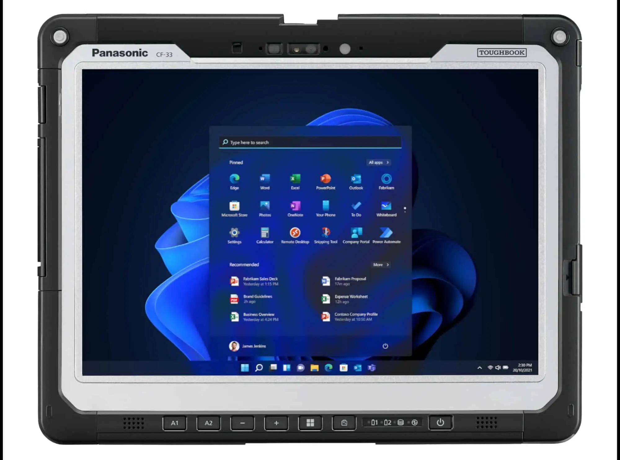 Panasonic toughbook 33 mk3 tablet front