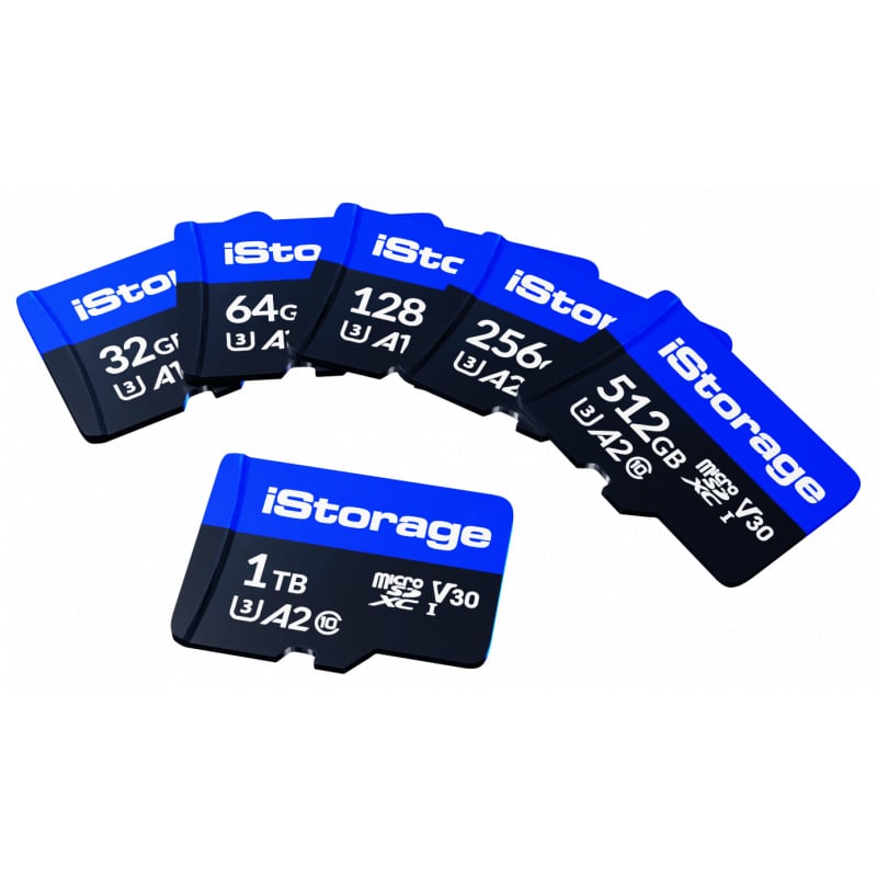 iStorage microSD Card 32GB - 1TB - Single pack. 1
